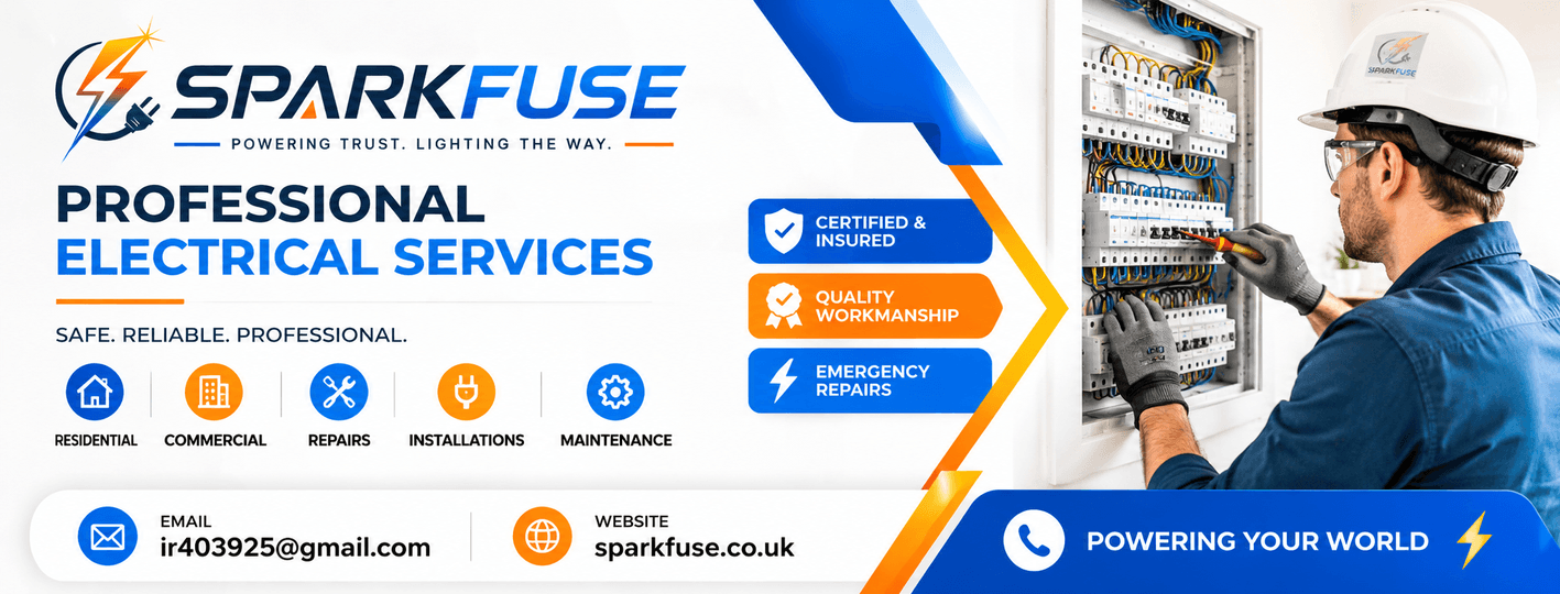 Certified and insured residential and commercial electrical installations, repairs, and maintenance by SparkFuse